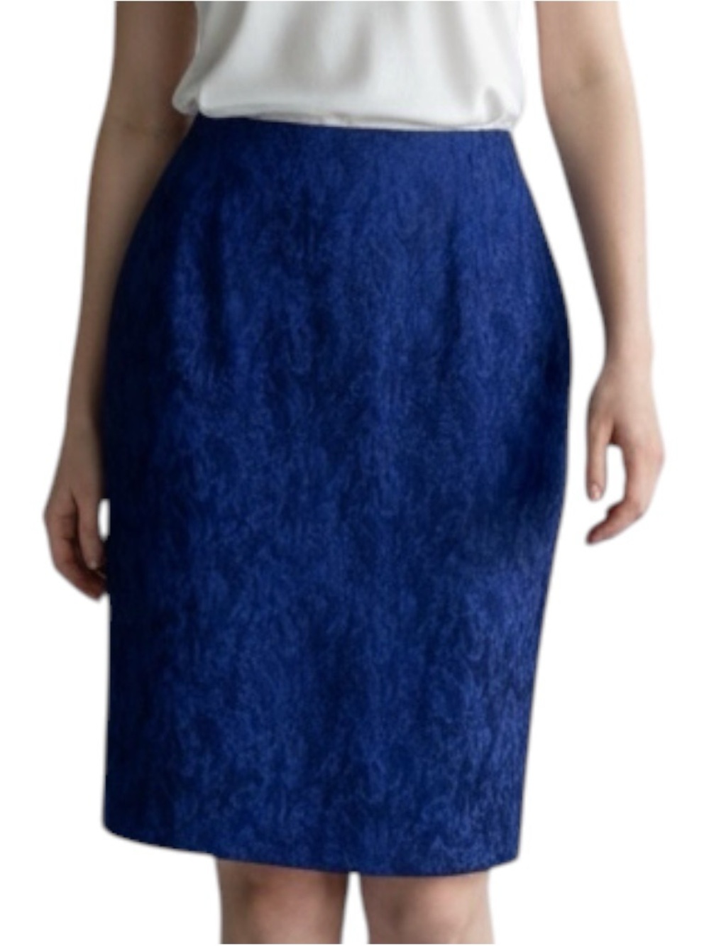 Maggy London Metallic Blue Lace Skirt NWT Size 12 Party Event